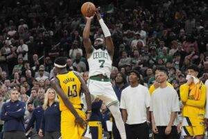 Boston Celtics defeat Indiana Pacers in overtime in Game 1